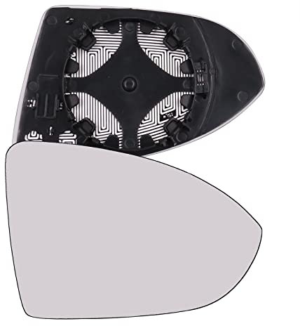 KYYET Verre de rétroviseur latéral droit Compatible avec VW Golf MK7 2013-2020 Miroir Glace Power Chauffant Blanc