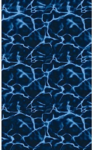 Blue Wave Evening Bay Poolfolie für oberirdische Stahlwandpools, 6,4 x 12,5 m, überlappend, wetterbeständiges Vinyl mit geschweißten Nähten, dunkelblau, 122,4 cm Tiefe Wände