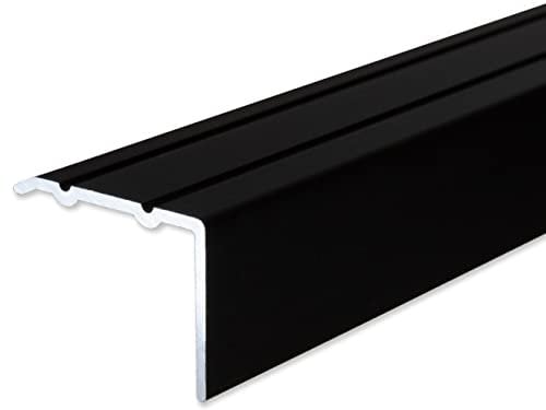 PROVISTON | Winkelprofil | Aluminium eloxiert | Bronze Dunkel | Breite 24.5 mm | Höhe 18 mm | Länge 1000 mm | Selbstklebend | Treppenkantenprofil | Treppenwinkel | Treppenkante | Kombiwinkel | 1 Stück