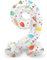 Folat 63969 Luftballon Geburtstag Stehender Ziffer Zahl 9 Joyful Party Weiß mit Geschenke und Dekoration 72 cm - Decoration Geburtstagdeko, Ballon Zahl, Kein Helium erforderlich