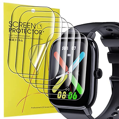 Blueshaweu Schutzfolie Kompatibel für LLKBOHA Smartwatch 1,85'', HD klar Flexible TPU Displayschutzfolie [6 Stück] für LLKBOHA P75 Smartwatch (6 pack)
