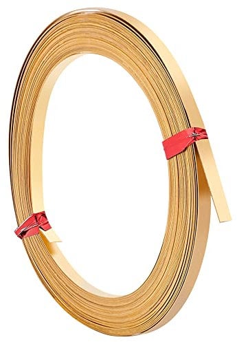 BENECREAT 30 Gauge/0.25 mm Flachdraht Aus Messing, 3 mm Breiter Flacher Basteldraht Schmuckdraht Für DIY-Schmuckherstellung, Herstellung von Edelsteinverpackungen, 19.7 Fuß (6m)/Rolle