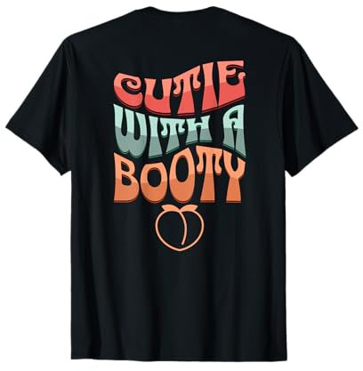 Cutie With A Booty, Gym Pump Cover, Oversized Workout, Peach T-Shirt