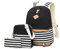 Geek-M Schulrucksack Mädchen Teenager Canvas Rucksack Schulranzen Laptop Schultaschen für Damen Schule Reise (Jungen Schulrucksack Schwarz)