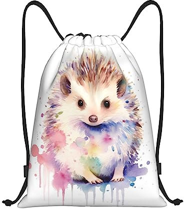 702 Turnbeutel, Igel Moderne Einkaufsbeutel Nachhaltig Stoff Beutel Unisex Für Kinder Schwimmen Sport 36X42Cm