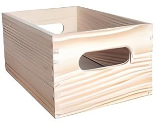 WELL HOME - Caja de almacenaje apilable pino macizo 30x20x15cm