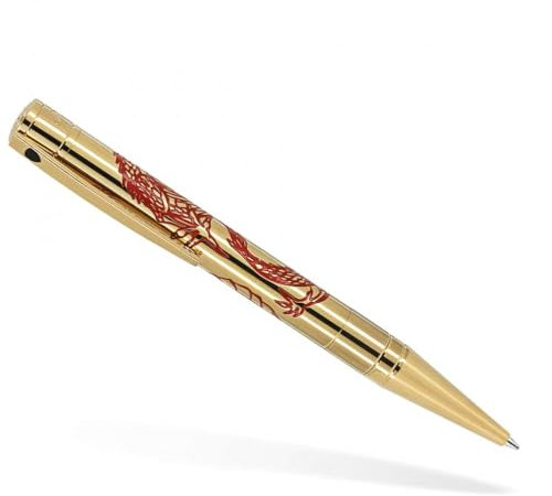 ST Dupont D-Initial Gold Red Dragon Pen