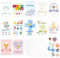 Hpbaggy 12er Set Kommunions-Glückwunschkarten,Kommunionskarten mit Umschlägen, Kommunion Karte,Premium Kommunionskarten,Karte Kommunion