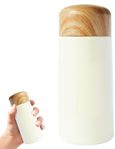 sesameless 150ML Small Thermal Flask for Milk Coffee Tea,Mini Flasks for Hot Cold Drinks,Small Water Bottle of 304 Stainless Steel,Portable Vacuum Flask for Work (White)
