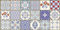 HUBDECO - Teppich - Küchenteppich - Badezimmerteppich - Badteppich - Küchenläufer - Teppich Läufer - Teppich Küche - PCV, Vinyl - rutschfest - Patchwork Mosaik - 50x100cm