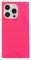 owwiktten Rectangle Neon Pink Phone Case Compatible with iPhone 13 Pro 6.1 inch,Bright Vibrant Fluorescent Trunk Edge Design Sleek Stylish Trendy Soft Protective Slim Cover(Hot Pink,i13Pro)