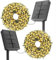 SOLARBABY 2 Pack Solar Christmas Lights Outdoor, 20M 200LED Solar Fairy Lights with 8 Modes IP65 Waterproof Solar Lights Outdoor Garden Lights for Christmas Decorations, Xmas Trees, Party (WarmWhite)