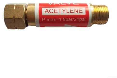 EXTRWORY Clapet anti-retour acétylène oxygène acétylène avec clapet anti-retour en cuivre G3/8 M16X1 5(B)