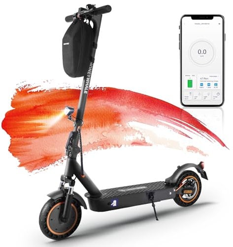 E Scooter mit Straßenzulassung,Elektroscooter Elektroroller Erwachsene,E Roller Offroad,(40 Km Reichweite,36V10Ah,120 KG Tragkraft,10 Zoll Reifen,Duales Bremssystem) E9MAX