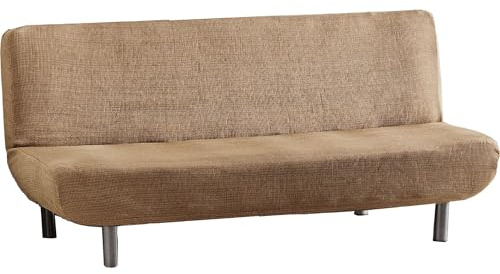 ECOMMERC3 Sofabezug für 3-Sitzer, elastisch, Jacquard, klick-Clac, Taupe, universelle Passform für Clic-Clac-Sofas, atmungsaktiv und verschleißfest, einfach anzubringen und zu entfernen