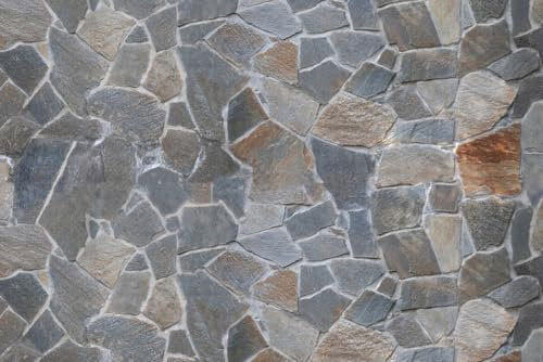 A.S. Création Brick Wallpaper 3,75 m x 2,50 m - WALLLOVE Wallpaper Grey Stone in Grey, incl. Brown Glue - DD129584