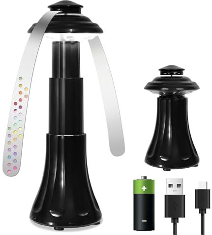 YWAQMCT Ventilatore di Mosca con Luce LED Integrata - Una Soluzione di Mosca da Desktop Compatta, Portatile ed Economica