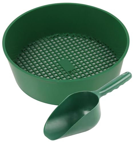 2 PC / set di setaccio del terreno rotondo compost in plastica setaccia setacciata setaccia del terreno classificatore fine setaccio per il per sporco di giardinaggio, sabbia, roccia, filtraz