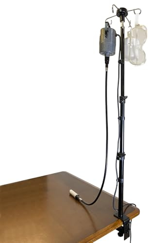 UISKOOPW Rotary Tool Hanger Flex Shaft Accessories Holder Stand Compatible with Foredom Dremel Grobet Tools,Height Adjustable Rotary Motor Mount with Table Clamp(39inchs)