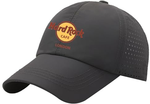 Bluxir Baseball Caps Für Herren Ha-rd Ro-ck Ca-fe,Verstellbare Cap Sonnenhute,Erwachsenen Mütze Für Alle Jahreszeiten, Jahreszeiten(Dark Grey)