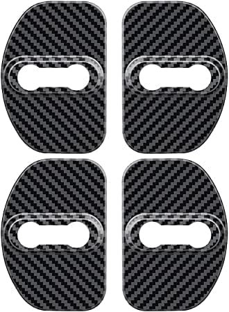 LIAOAL 4 Stücke Autotürschloss-Abdeckung Schutz-Schutzkappe für Geely Emgrand EV 2016-2022, Auto Zubehör Innenraum Auto Dekor.