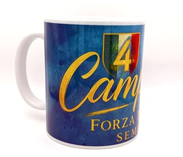 Generico Tazza celebrativa Napoli Campione d'Italia 2024/2025 - Scudetto n°4 - Forza Napoli Sempre