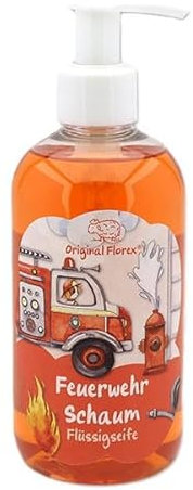 Feuerwehr Schaum - Flüssigseife | mit biologischer Schafmilch | Original Florex | im Spender | Inhalt: 300 ml