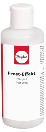 Rayher Frost-Effektfarbe, frost-/mattweiß, geeist, Flasche 100 ml, für einen Frosteffekt auf Glas, Spiegel, Keramik und Kunststoff, Frostfarbe, Eiseffektfarbe, auf Wasserbasis, 35087102