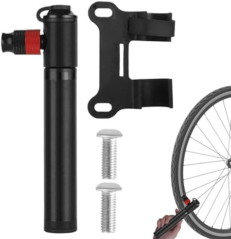 Kleine Fahrradluftpumpe - Mountainbike CO2 Luftpumpe Trag,7,6 Hochdruck Kompressor Mit Rahmenhalterung Fahrradzubehör Für Motorrad Und Fahrrad