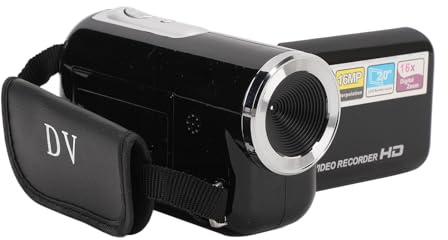 Xiuganpo 16MP 1080p HD Camcorder, Anti Shake 16x Digitales Zoom -Videokamera mit 2,0 -Zoll -rotierbarem Bildschirm, Multifonctionnel -DV -Kamera mit USB -Schnittstelle für Reise