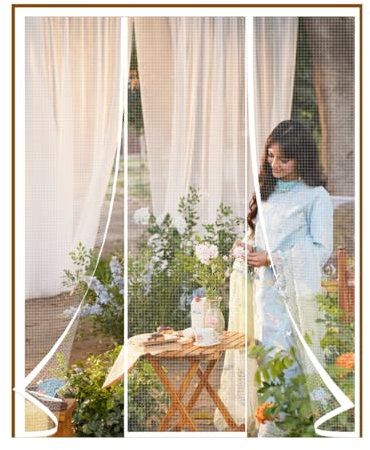 Blanc 200x240cm Moustiquaire pour porte de garage