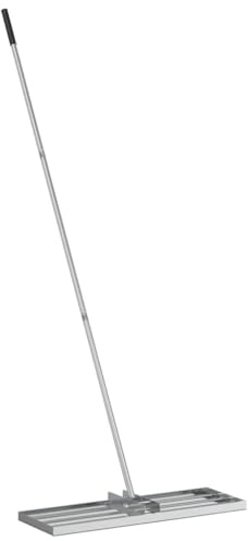 vidaXL Garten Nivellierrechen Silber 75 x 25 x 200 cm Edelstahl