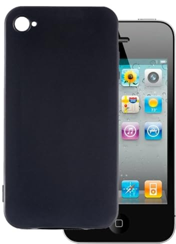 OAGELIM Case Compatible with iPhone 4S Case Shockproof TPU Soft Flexible Gel Protective Phone Cover with Anti-Scratch & Military-Grade Anti-Drop (Black)