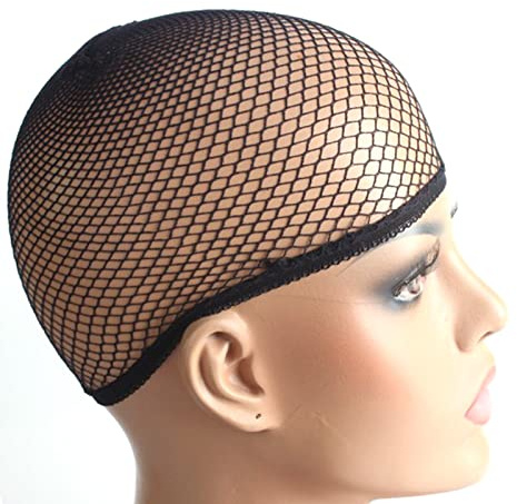 LUCKDANO Dehnbare Kuppel-Mesh-Perückenkappe aus Nylon für Cosplay – Atmungsaktive Schwarze Perückenkappe, Passend für Verschiedene Frisuren