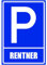 Kiwistar - Parkplatzschild - Alu Verbund kein PVC! - Rentner - 30 x 21cm