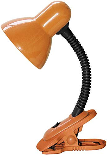 Schreibtisch-Klemmleuchte Dennis orange/schwarz E27 1x MAX 40W