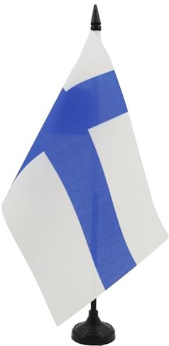 AZ FLAG - Tischflagge Finnland - 21x14 cm - Finnische Tischfahne 14 x 21 Cm - Flaggen