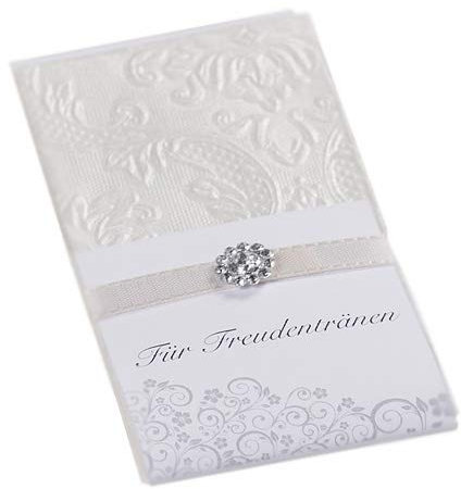 10 Taschentücher Freudentränen Hochzeit TT0037 champagner