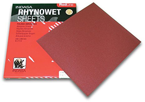 RHYNOWET Red Line BOGEN 230X280 P600-50 x Nassschleifpapier, Wasserdichte Schleifblätter, Schileifbogen für Polieren Holzmöbel, Metall, Stein, Auto, Glas