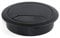 EMUCA - Pasacables de Mesa Circular Ø60mm de plástico Negro, Tapa pasacables encastrable en Mesa de Oficina/Escritorio, Lote de 20