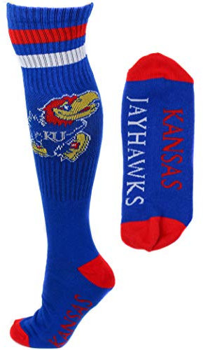 NCAA Kansas Jayhawks Tube Socks, rot, one Size