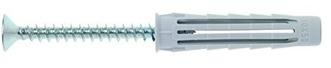 Spit – Cheville nylon pro6 10 x 50/S Avec Vis Gris