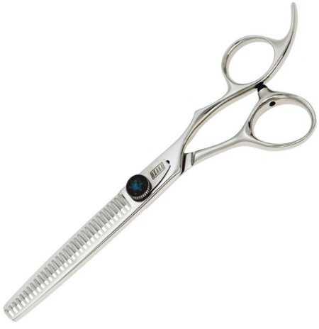 Osaka Super Ergo Effilierschere, Edelstahl mit hohem Karbonanteil, schneidet 30 % der Haare, 15 cm