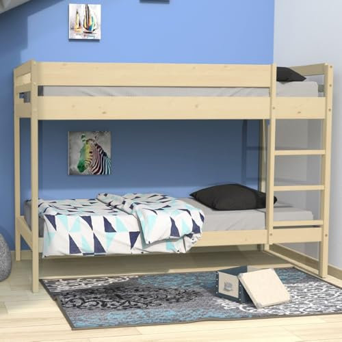 WEBER INDUSTRIES Lit superposé Brice 90x190 + 2 sommiers/Naturel