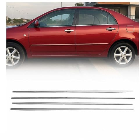OMAC Fensterleisten für Toyota Corolla 2002-2007 Stufenheck 4tlg | Zierleisten, Chrom, fahrzeugspezifisch