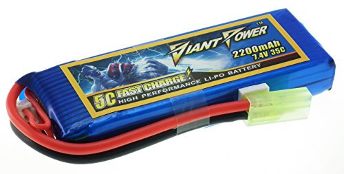 7.4v Airsoft LiPO Batteries (2200mAh 35C Mini)