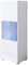 muebles bonitos Vitrine modèle Luke V3 (40x128cm) Blanc avec Pieds Standard