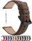 Fullmosa Uhrenarmband 20mm für Samsung Watch 7/6/5/4 40mm 44mm/Watch 5 Pro 45mm, Garmin vivoactive 3,Leder Armband, Dunkelbraun + Rauchgraue Hardware