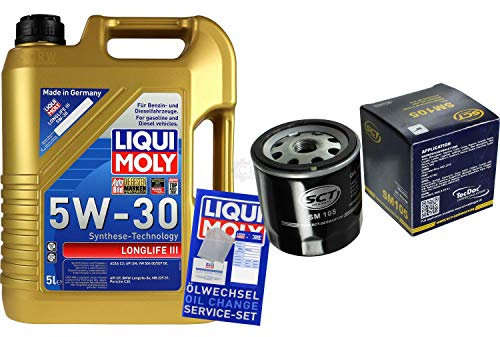 Filter Set Inspektionspaket 5 Liter Liqui Moly Motoröl Longlife III 5W-30 SCT Germany Ölfilter