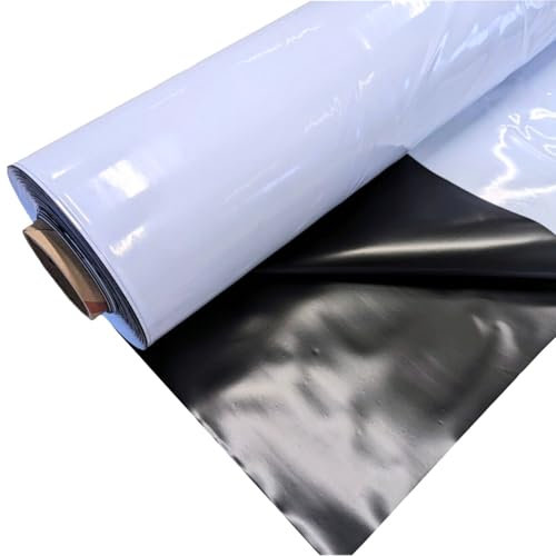 Weedness Schwarz Weiß Folie Grow Reflektierend 25 Meter Rolle x 2 Meter Breit 70 Mikrometer - Reflektionsfolie Growboxen Anbau Indoor Pflanzen Licht Garten Pflanzen Rolle